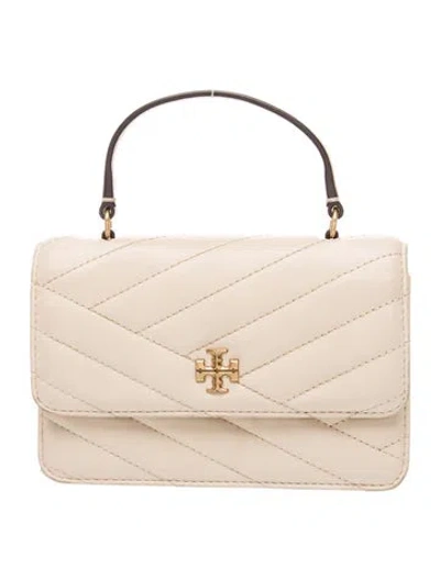 Pre-owned Tory Burch Leather Top Handle Bag In Neutrals