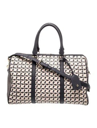 Pre-owned Tory Burch Leather Top Handle Bag In Neutrals