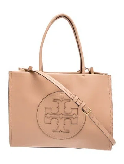 Pre-owned Tory Burch Leather Top Handle Bag In Neutrals