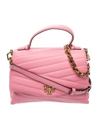 Pre-owned Tory Burch Leather Top Handle Bag In Pink