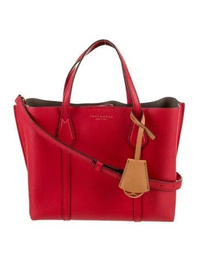 Pre-owned Tory Burch Leather Top Handle Bag In Red