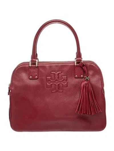 Pre-owned Tory Burch Leather Top Handle Bag In Red