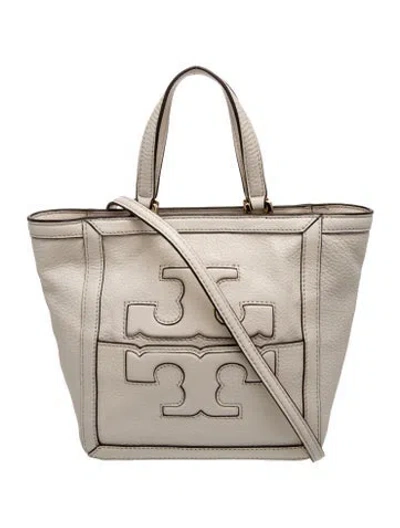 Pre-owned Tory Burch Leather Top Handle Bag In White
