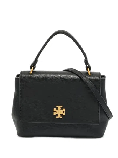 Pre-owned Tory Burch Leather Top Tote Bag In Black