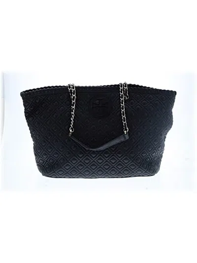 Pre-owned Tory Burch Leather Tote Bag In Black