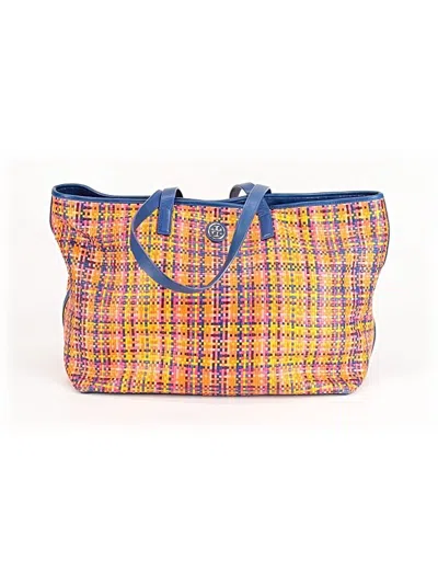 Pre-owned Tory Burch Leather Tote Bag In Orange