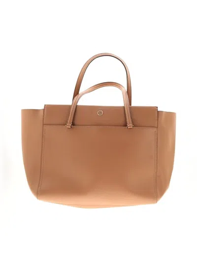 Pre-owned Tory Burch Leather Tote Bag In Tan