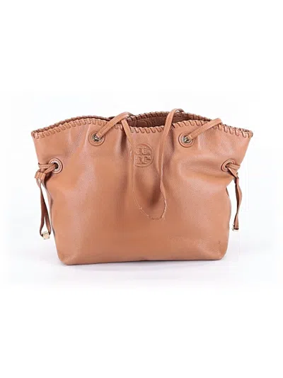 Pre-owned Tory Burch Leather Tote Bag In Tan