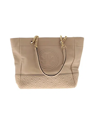 Pre-owned Tory Burch Leather Tote Bag In Tan