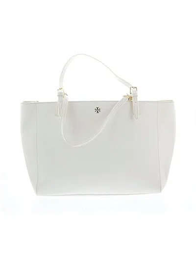 Pre-owned Tory Burch Leather Tote Bag In White