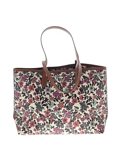 Pre-owned Tory Burch Leather Tote Bag In White