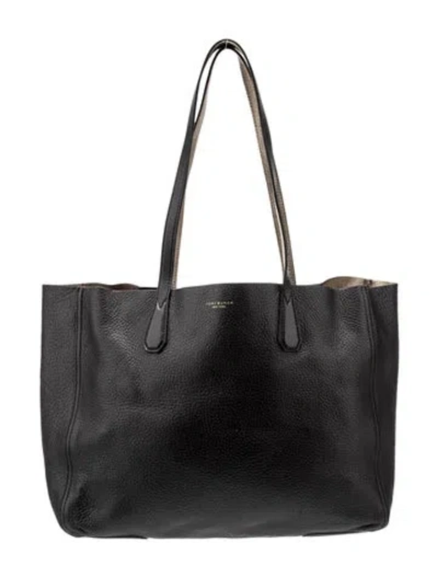 Pre-owned Tory Burch Leather Tote In Black