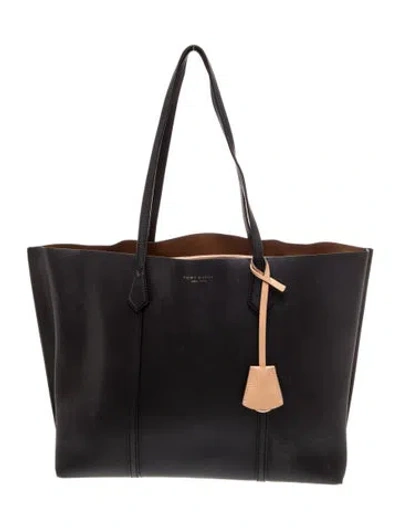 Pre-owned Tory Burch Leather Tote In Black