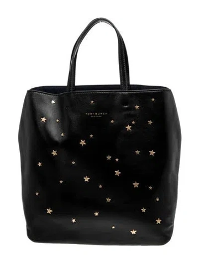 Pre-owned Tory Burch Leather Tote In Black