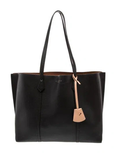 Pre-owned Tory Burch Leather Tote In Black