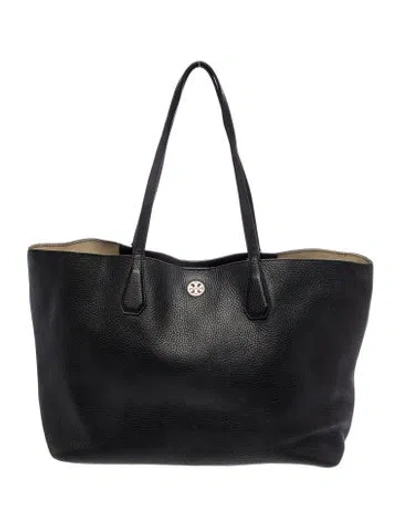 Pre-owned Tory Burch Leather Tote In Black