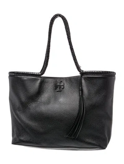 Pre-owned Tory Burch Leather Tote In Black