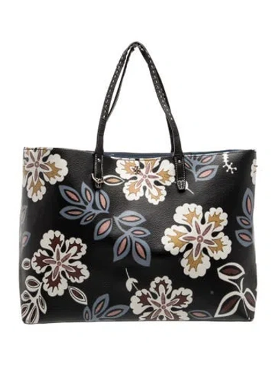 Pre-owned Tory Burch Leather Tote In Black