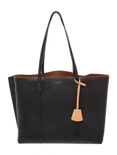 Pre-owned Tory Burch Leather Tote In Black