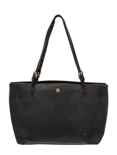 Pre-owned Tory Burch Leather Tote In Black
