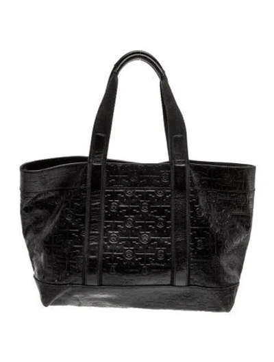 Pre-owned Tory Burch Leather Tote In Black