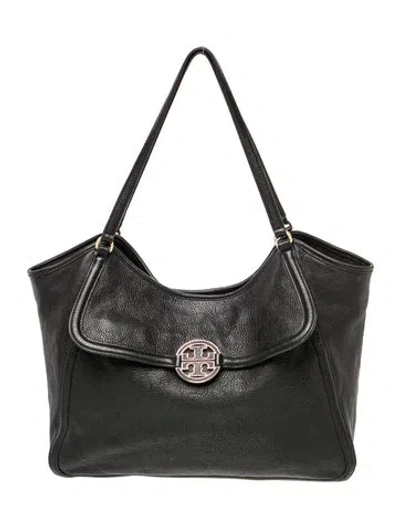 Pre-owned Tory Burch Leather Tote In Black