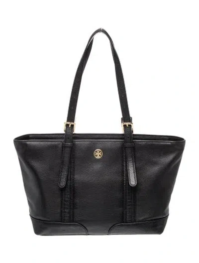 Pre-owned Tory Burch Leather Tote In Black