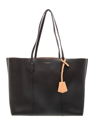 Pre-owned Tory Burch Leather Tote In Black