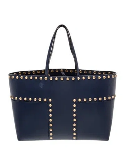 Pre-owned Tory Burch Leather Tote In Black