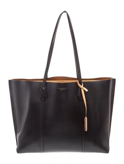 Pre-owned Tory Burch Leather Tote In Black