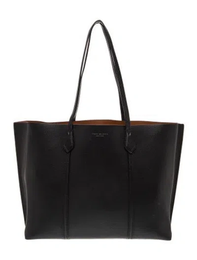 Pre-owned Tory Burch Leather Tote In Black