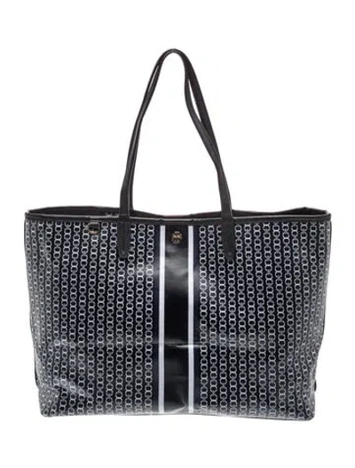 Pre-owned Tory Burch Leather Tote In Black