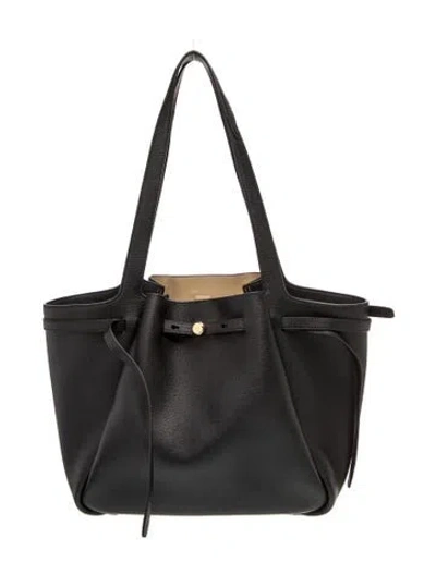 Pre-owned Tory Burch Leather Tote In Black