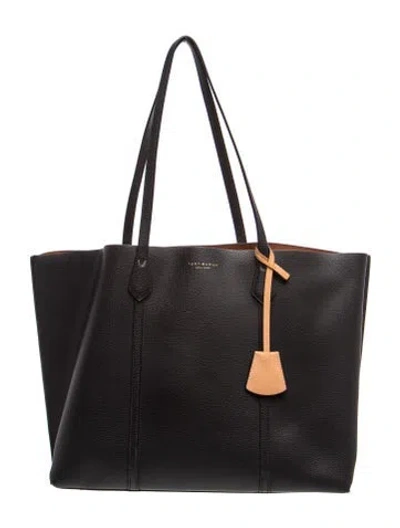 Pre-owned Tory Burch Leather Tote In Black