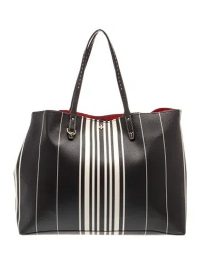 Pre-owned Tory Burch Leather Tote In Black
