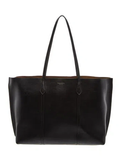 Pre-owned Tory Burch Leather Tote In Black