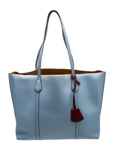 Pre-owned Tory Burch Leather Tote In Blue