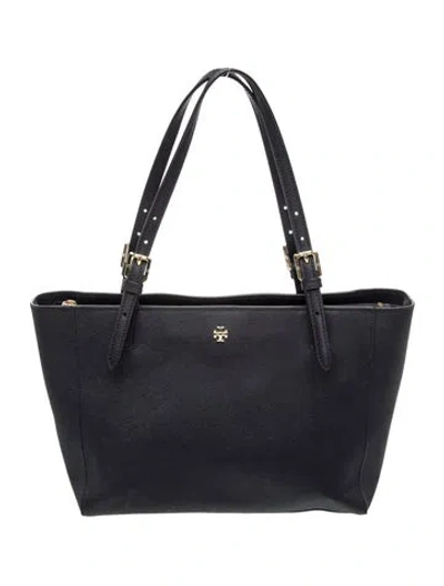 Pre-owned Tory Burch Leather Tote In Blue