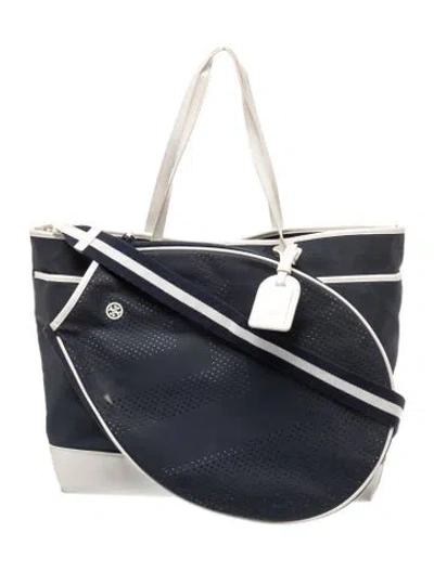 Pre-owned Tory Burch Leather Tote In Blue