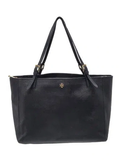 Pre-owned Tory Burch Leather Tote In Blue