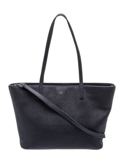 Pre-owned Tory Burch Leather Tote In Blue