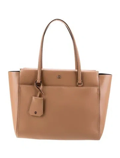 Pre-owned Tory Burch Leather Tote In Brown