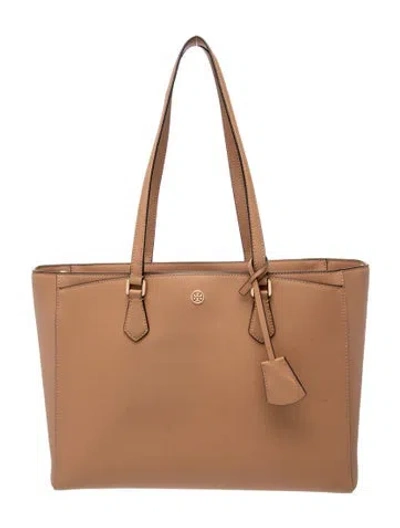 Pre-owned Tory Burch Leather Tote In Brown