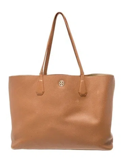 Pre-owned Tory Burch Leather Tote In Brown