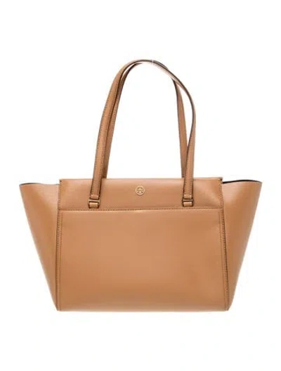 Pre-owned Tory Burch Leather Tote In Brown