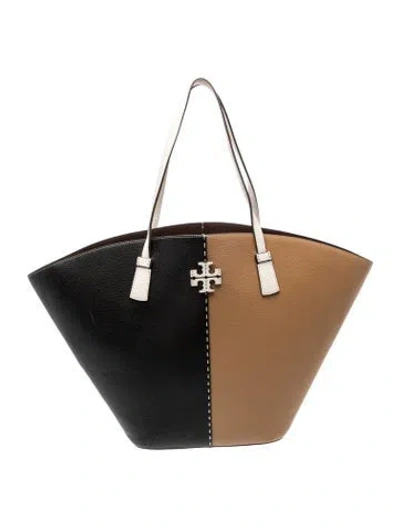 Pre-owned Tory Burch Leather Tote In Brown