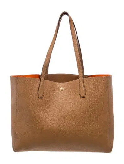 Pre-owned Tory Burch Leather Tote In Brown
