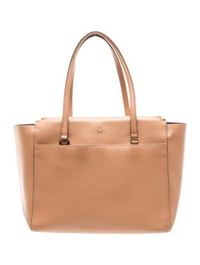 Pre-owned Tory Burch Leather Tote In Brown