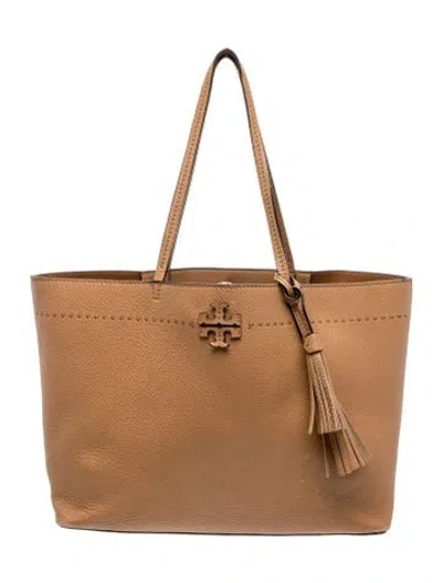 Pre-owned Tory Burch Leather Tote In Brown