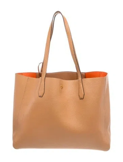 Pre-owned Tory Burch Leather Tote In Brown